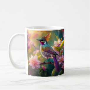 Orange Crested Rainbow Jay Fantasy Bird Coffee Mug