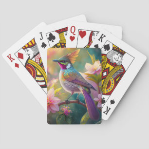 Orange Crested Rainbow Jay Fantasy Bird Playing Cards
