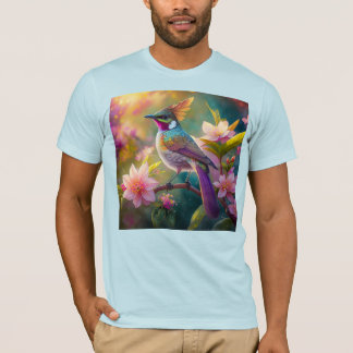 Orange Crested Rainbow Jay Fantasy Bird T-Shirt