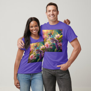 Orange Crested Rainbow Jay Fantasy Bird T-Shirt
