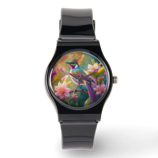 Orange Crested Rainbow Jay Fantasy Bird Watch (Front)