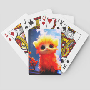 Orange Critter Playing Cards