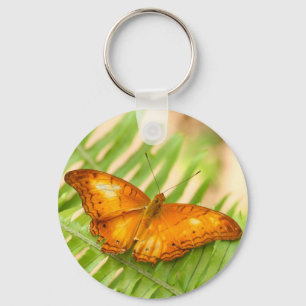 Orange Cruiser Butterfly Key Ring