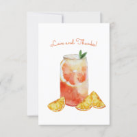 Orange Crush Bridal Shower Thank You