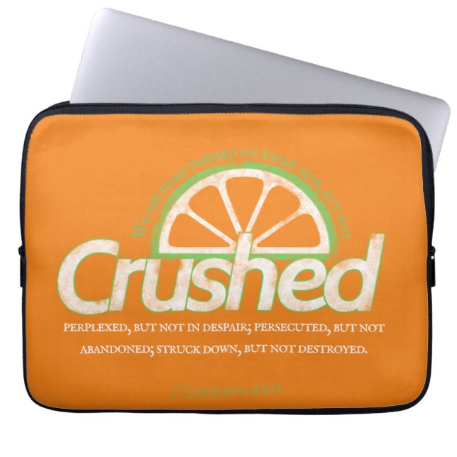 Orange Crushed Laptop Sleeve (Front)