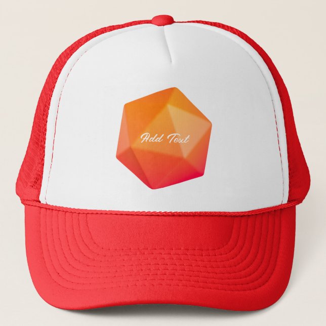 Orange Crystal Stylish Looking Fantastic-cap Super Trucker Hat (Front)