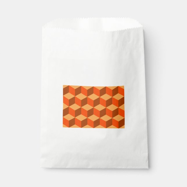 Orange Cubes Favour Bags (Front)