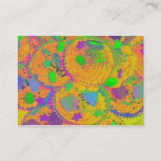 Orange Cupcakes business card chubby white