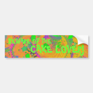 Orange Cupcakes 'cake lover' bumper sticker
