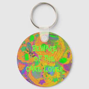 Orange Cupcakes 'cake lover' keychain