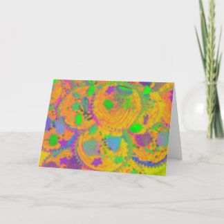 Orange Cupcakes 'Happy Birthday' greetings card