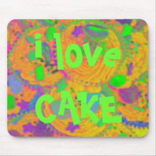 Orange Cupcakes 'i love cake' mousepad