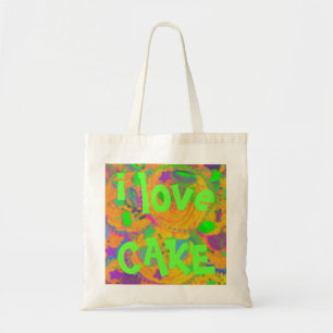 Orange Cupcakes 'i love cake' tote bag