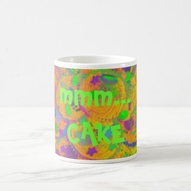 Orange Cupcakes 'mmm....cake' mug (Center)