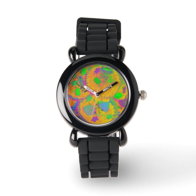 Orange Cupcakes print watch (Front)