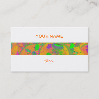 Orange Cupcakes stripe business card white back
