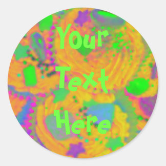 Orange Cupcakes 'Your Text' sticker