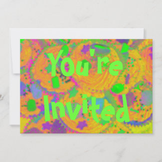 Orange Cupcakes 'You're Invited' invitation