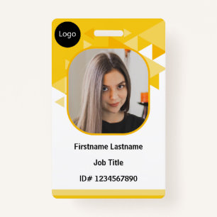 orange Custom Employee, Personalised your own id ID Badge