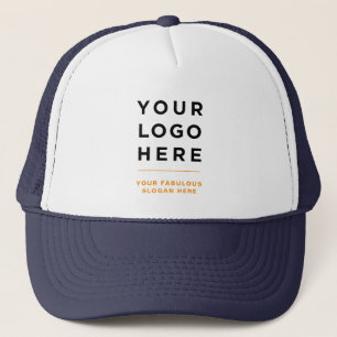Orange   Custom Logo and Text Branded Hat
