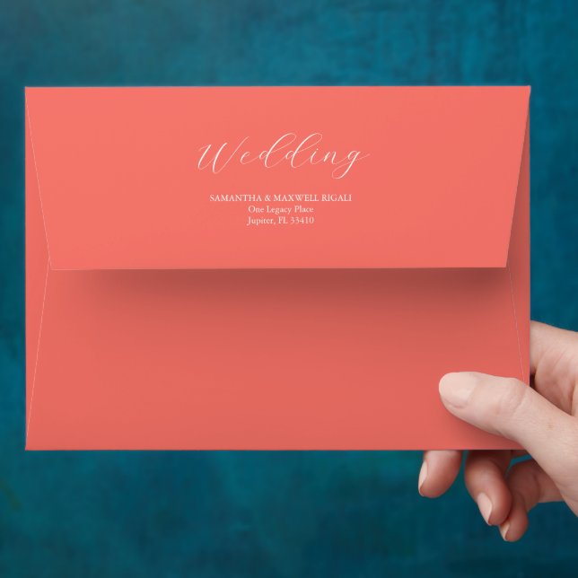 Orange Custom Return Address Envelopes (Hand)