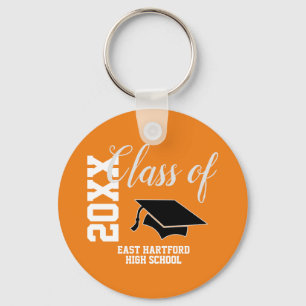Orange Custom Senior Class 2021 Favour Keychain