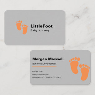 Orange Cute and Minimalist Baby Nursery Business Card