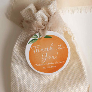 Orange Cutie Party Thank You Stickers