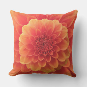 Orange Dahlia Cushion