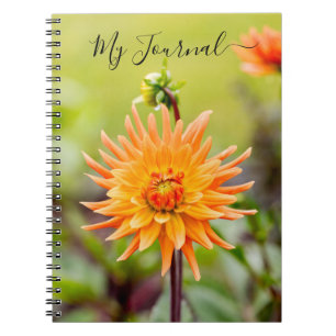 Orange Dahlia Journal Notebook