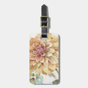 Orange Dahlia Luggage Tag