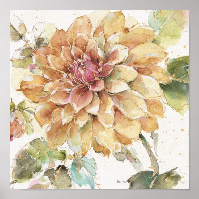 Orange Dahlia Poster (Front)