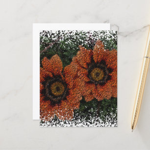 Orange Daisy Balls Paper Sheet