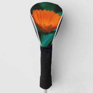 Orange daisy flower golf head cover