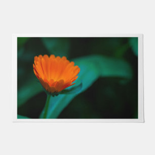 Orange Daisy Flower Photograph Doormat