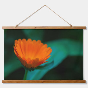 Orange Daisy Flower Photograph Hanging Tapestry