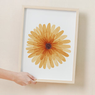 Orange Daisy Sweet Flower Nursery Decor