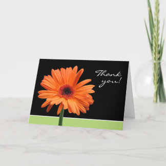 Orange Daisy Thank You Card