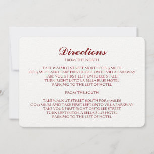 Orange Damask Directions Enclosure Card