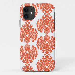 Orange Damask iPhone Case
