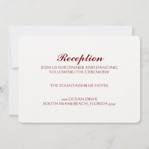 Orange Damask Reception Enclosure Card