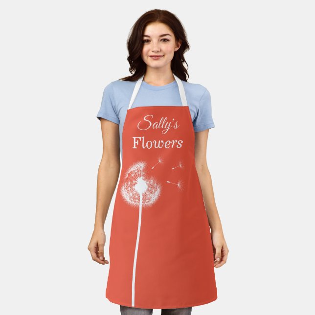 Orange Dandelion Apron (Worn)