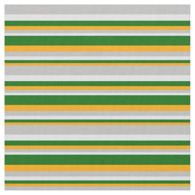 Orange, Dark Green, Lavender, and Grey Coloured Fabric (Close Up)