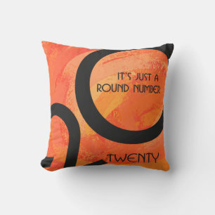 Orange Decade Birthdday Cushion