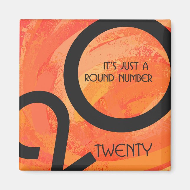 Orange Decade Birthdday Magnet (Front)