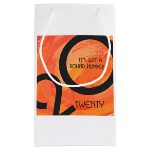 Orange Decade Birthdday Small Gift Bag