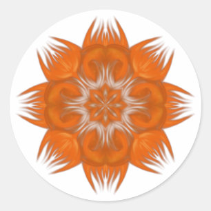 Orange Design Classic Round Sticker