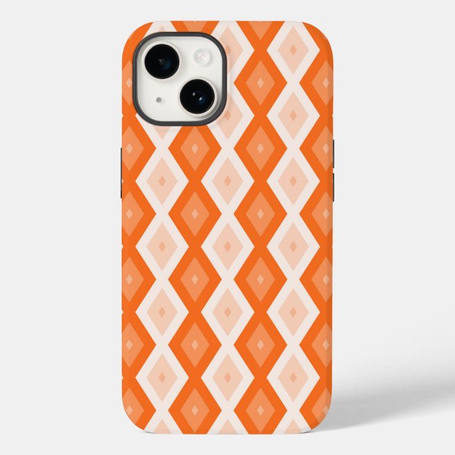 Orange diamond pattern Case-Mate iPhone case (Back)