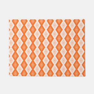 Orange diamond pattern doormat