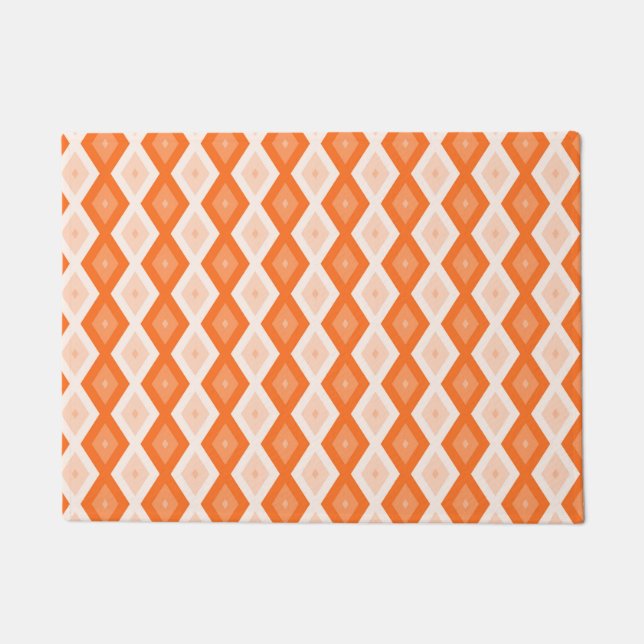Orange diamond pattern doormat (Front)